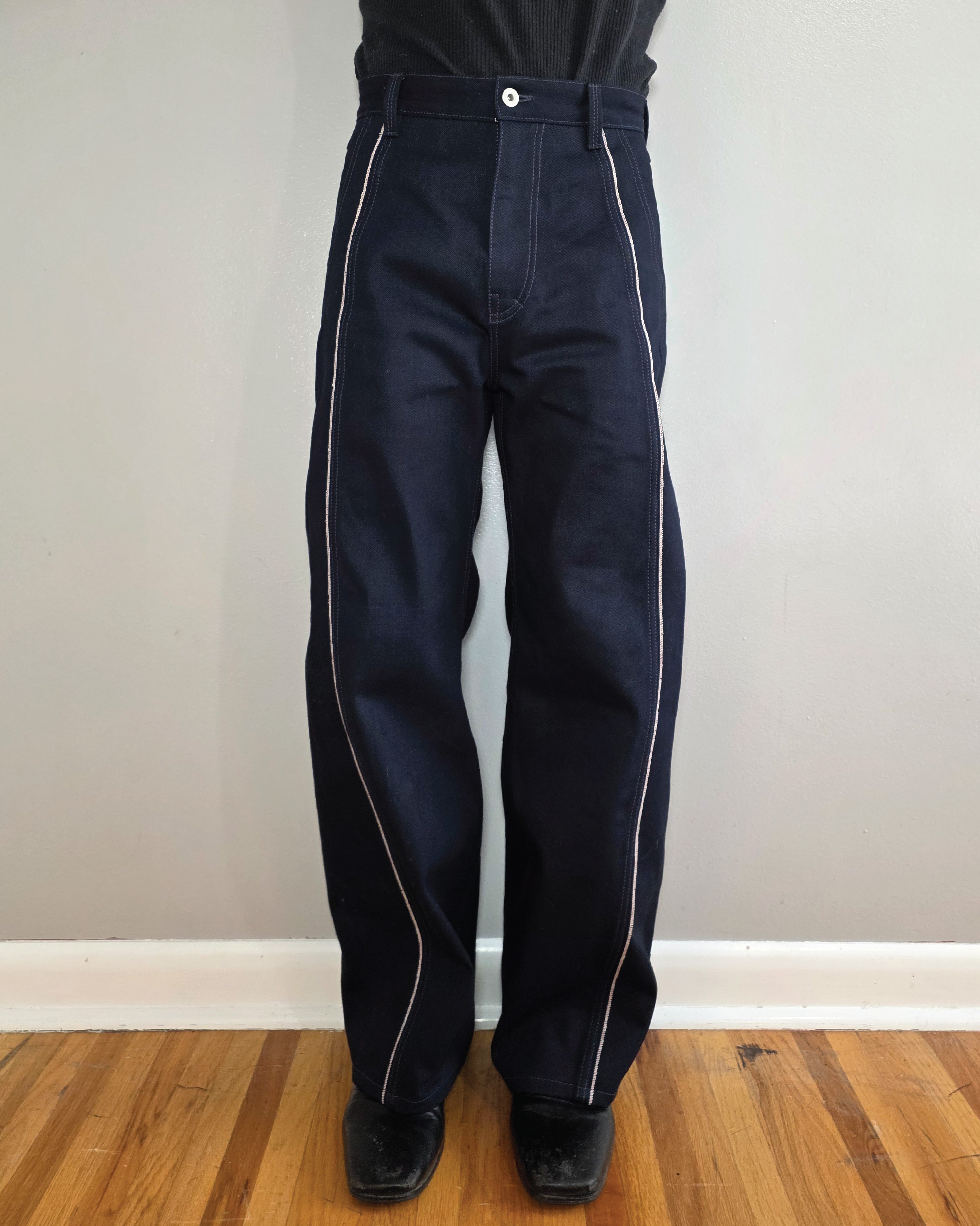 Badway Grunge stripe denim pants Badway Grunge stripe denim pants