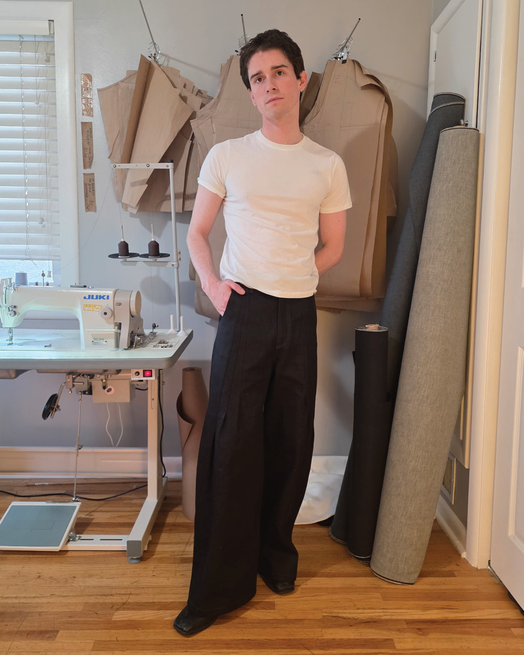 Whisker Pleated Pants