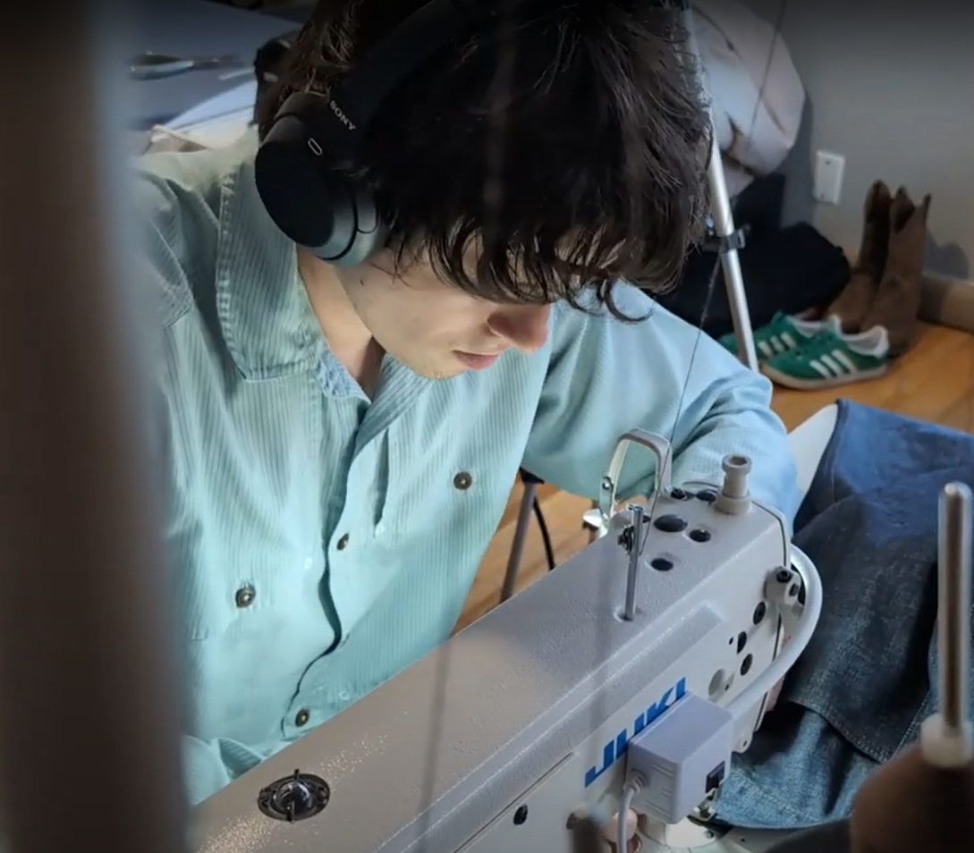Vincent Burns working on Pants